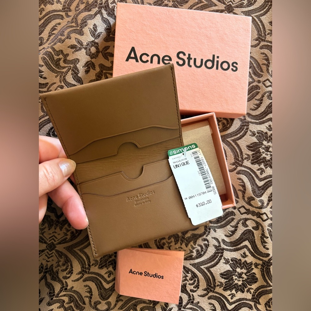 NWT Acne Studios Pink Cardholder real leather - Picture 3 of 4